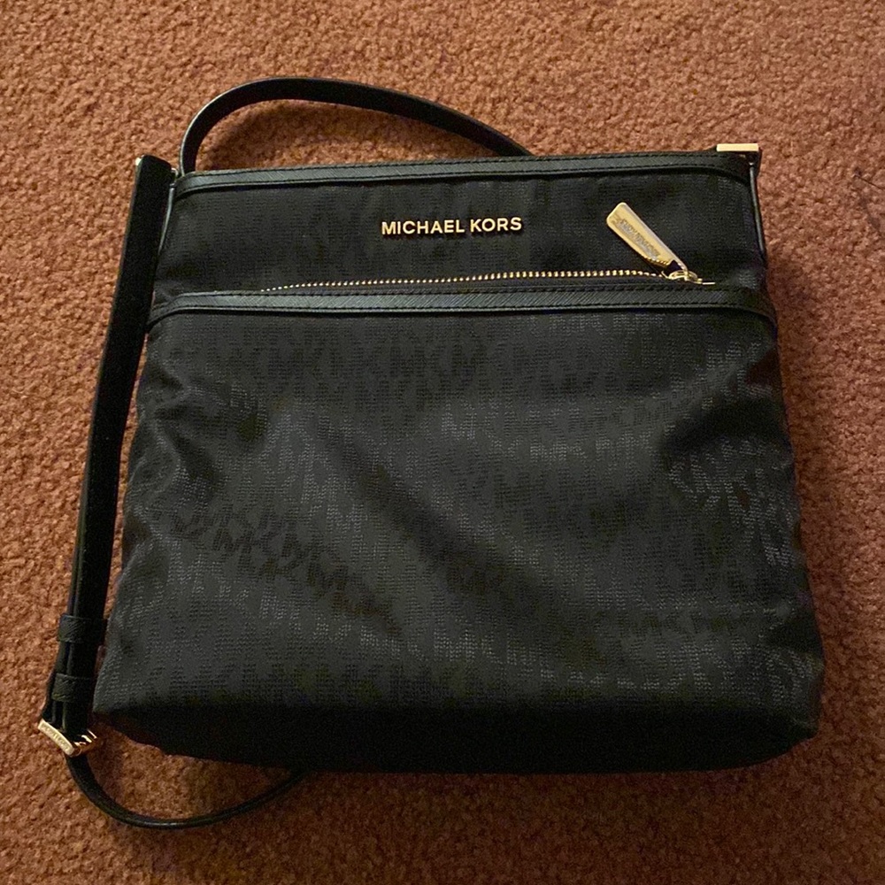 Michael Kors Black MK Crossbody Small/Medium Size